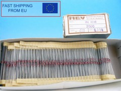 50x 1N4148 Vintage MEV Hungary ULTRA FAST SWITCHING AXIAL Signal DIODES / BAY42