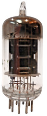 BALANCED GAIN (88.3, 88.0) SYLVANIA 12AX7 TUBE LONG BLACK PLATE GM (1357, 1357)