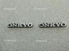 2pcs ONKYO speaker Logo Nameplate Badge Replacement Piece 32mm X 5.5mm
