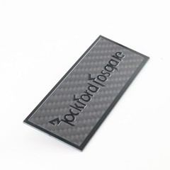 Rockford Fosgate Speaker carbon fibre Custom Made Badge 106mm(4.17&Prime;)X39mm(1.54&Prime;)