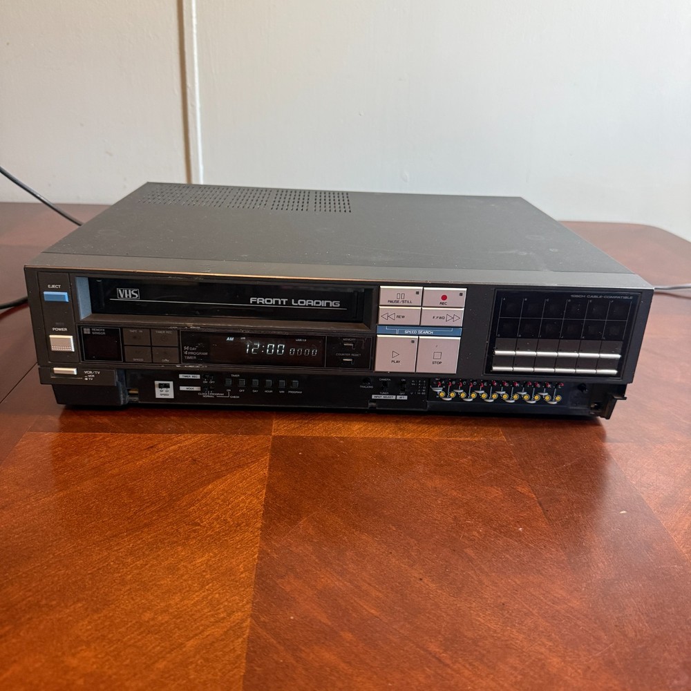 Vintage Emerson VCR870 VHS Player Made in Japan Retro Video Cassette Deck untest