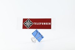 TELEFUNKEN logo badge Sticker Decal waterproof 108mm(4.25&Prime;)X40mm(1.57&Prime;) red