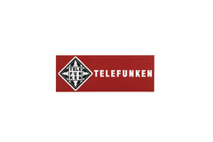 TELEFUNKEN logo badge Sticker Decal waterproof 108mm(4.25&Prime;)X40mm(1.57&Prime;) red