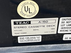 Vintage TEAC A-150 Dolby System Stereo Cassette Deck – Make in Japan – 34378