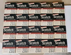 Lot of 20 Pre owned Scotch 3M 203 5 Inch Dynarange Reel to Reel Tapes