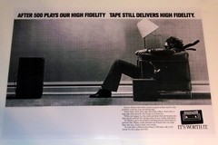 Maxell Tape « Blown Away » Poster 1982 19&Prime;x13&Prime; Cassette 80&rsquo;s Pic JBL L100 Speakers