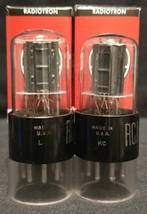 RCA 6SN7 GTB TUBE 1950s TOUGH DOGS 2 HOLE BLACK LADDER PLATES MATCHING SET