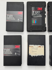 3M VHS T120 and Generic Lot 8 Video Cassette EMTPY Storage Cases Black