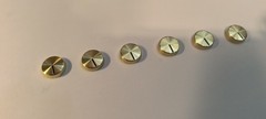 Scott Amplifier, Reciever Tuner Fluted Knob Replacement Brass Caps