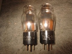 (2) 110% Testing Matched Tungsol Blackplate 45 ST Triode Audio Tubes