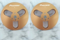 New One Pair Pioneer silvery 7 » Tape Reel Light Metal Aluminum Take Up Reel