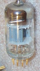 RARE 3 MICA* ONE TUBE * 12AT7 6201 NOS Sylvania [] Getter GOLD Pin 12AT7WA ECC81