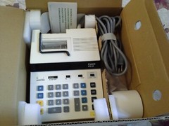 Canon P21-D paper printing calculator w/Box . Needs ink. Working. Beautiful Cond