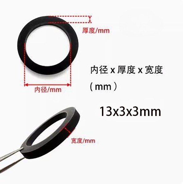 4PCS 13x3x3mm Tire Belt Loop Rubber Ring For Cassette Deck Tape Recorder