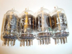 One Quad of Clear Top 6211 Tubes, By GE, Some IBM Brands