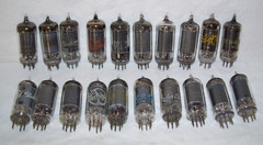 Lot of (20) 6BA6 tubes,radio,amplifier,pentode,EF93,RCA,GE,Sylvania,Ken-Rad,++