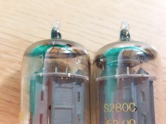 Pair of CBS 12AX7 Long Gray Plate Vacuum Tubes