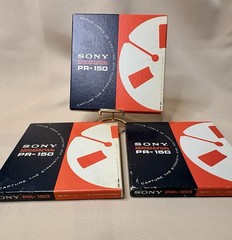Lot of 3 Sony PR-150 Reel to Reel 1800ft 7” Non-Sticky Formula Polyester – Used