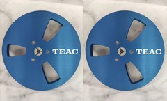 One Pair silvery TAPE REEL TEAC 7&Prime; inch Light Metal Aluminum Take Up Reel