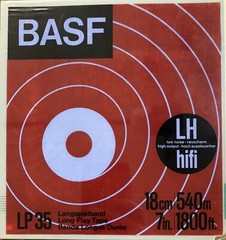 BASF LP35 LH Reel to Reel Recording Tape, Early Gen, LP, 7&Prime; Reel, 1800 ft