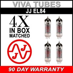 Brand New Matched Quad (4) JJ EL84 6BQ5 Fully Tested Guaranteed Vacuum Tubes