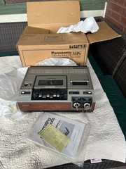 RETRO VINTAGE VCR PANASONIC PV-1200 TOP LOADER + Box And Manuals READ
