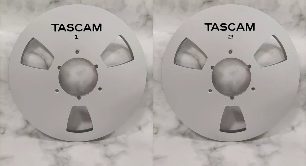 One Pair silvery TASCAM 10.5 » 1/4 Aluminum Reel to Reel Tape Reel RE-1400
