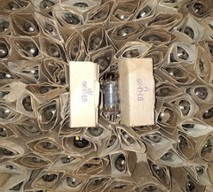 2pcs 6K4P-EV = EF93, 6BA6, W727 HF Pentode Tube NEVZ Soviet 1970-80s NEW in BOX