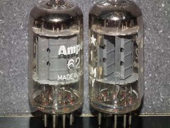 Platinum Matched Pair 6211 AMPEREX ~ECC82 Tested NOS Welded Anodes ECC802S