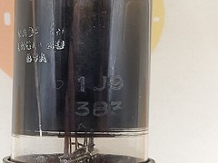 Brimar CV1988 = 6SN7GT Black Glass Lower Declined Getter – British BVA &rsquo;59 – NOS