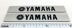 Yamaha Speaker Badge Logo Pair Silver Aluminum
