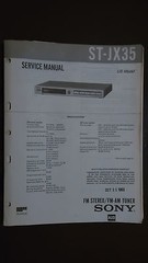Sony st-jx35 Service Manual schematic Original repair book stereo tuner radio fm
