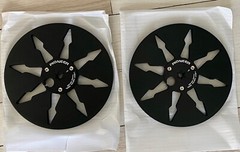 7 Inch Metal Reels Aluminum Pair For Pioneer Reel To Reel RT-707 Black