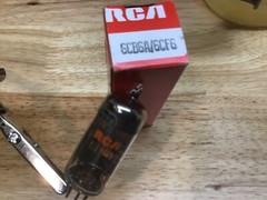 Vintage Tested Strong RCA 6CB6A/6CF6 Vacuum Tube made in Mexico O Getter