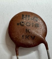 Lot of 7 Vintage Aerovox HI-Q .0018uF 1800pF 1KV Ceramic Capacitors