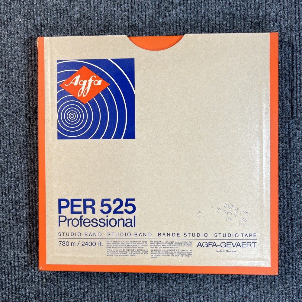 AGFA PER 525 Professional 1/4 Inch “Studio Tape », 730m/2400 Ft 10.5 inch