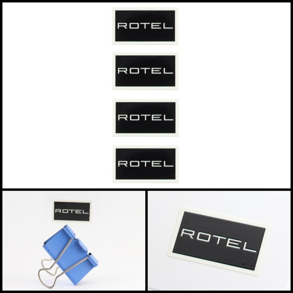ROTEL logo badge Sticker Decal waterproof 32mm(1.25&Prime;)X19mm(0.74&Prime;)