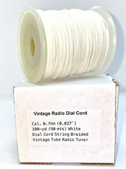 Dial Cord Radio 0.7mm (0.027 ¨ ) White Vintage 100 Yds. (90 Mts) For Radio Tuner