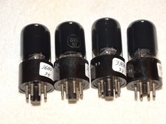 4 x 6V6gt Tung-Sol /Motorola Tubes *Black Glass*Very Strong Matched Quad*#9