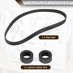 For PIONEER RT-909 RT-901 REEL TO REEL PINCH ROLLER TIRES & 1 CAPSTAN BELT KIT