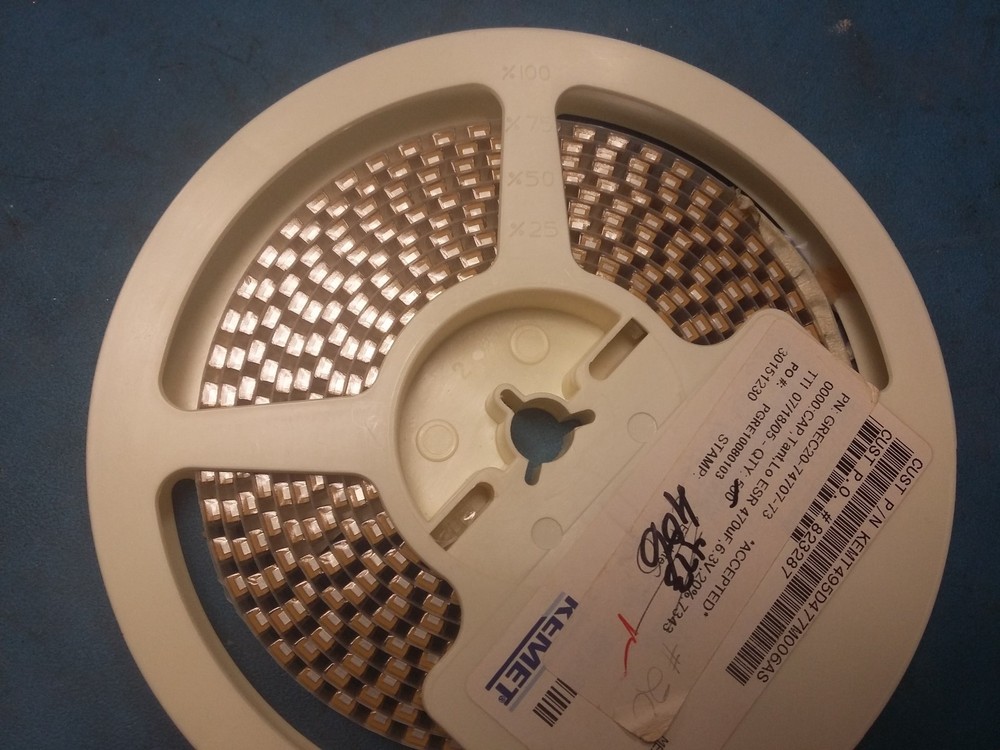 Reel of T495D477M006AS , Cap Tantalum 470uF 6.3V 20% SMD (On Reel)