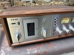 TEAC A-420 Cassette Deck Dolby System Dual VU Meters Wood Case Vintage / Box