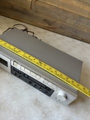 Akai Vintage Stereo Cassette Deck Model CS-F210 Tested Working Needs New Belt