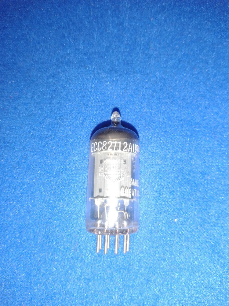 MULLARD 12AU7 / ECC82, k61 LONG PLATE SHIELD LOGO AUDIO PREAMPLIFIER TUBE