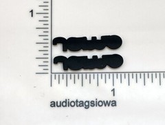 Jamo Speaker Badge Logo Pair Silver Incised Plastic