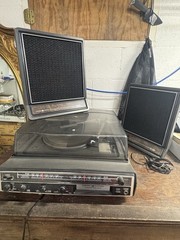 Vintage GE General Electric Stereo Phonograph 8-6750 Turntable w/Speakers Manual