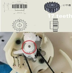 4PCS 17Teeth Cassette Deck Movement Gears for Sony 190 Series Victor JVC Player