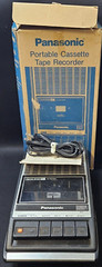 Vintage Panasonic Portable Cassette Tape Player Recorder RQ-2108 w Box & Paper