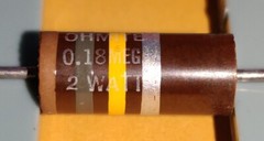 NOS Vintage- Ohmite « Little Devil » 0.18M (180K) Ohm 2 Watt Resistor – Read