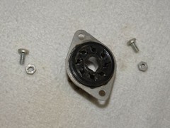 1 – Vintage Fe-Male Flush/Panel Mount Amphenol Plugs 8-pin w/screws 6sn7- 6l6